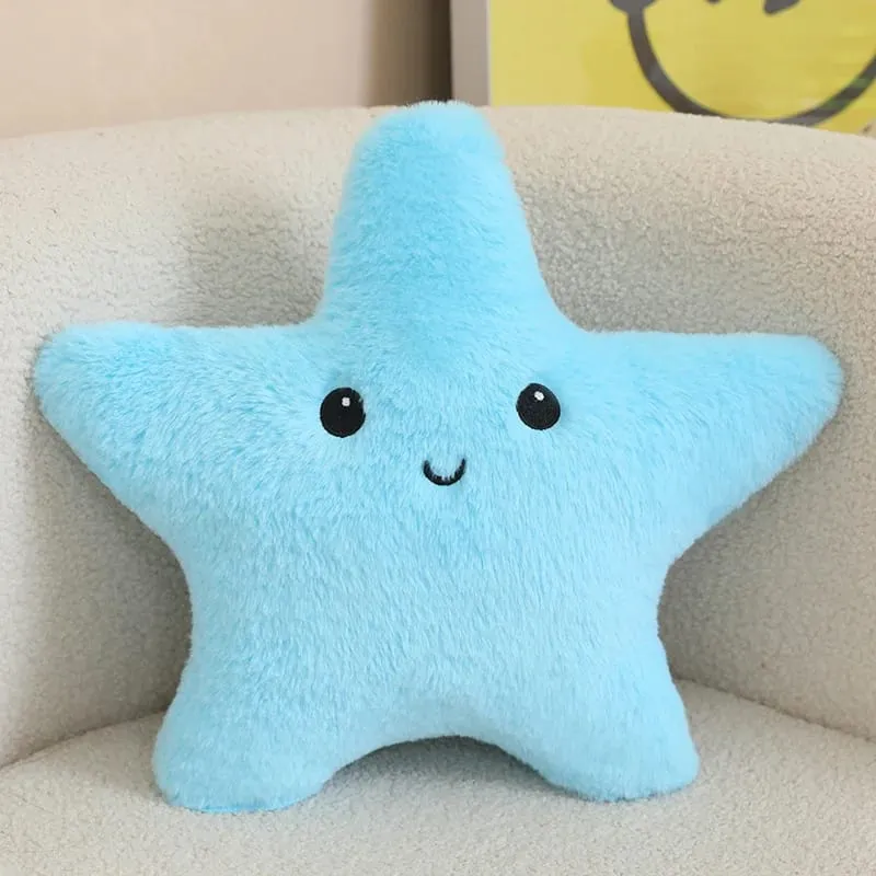 35/40cm Starfish Star Plush Pillow Stuffed Smiling Happy Sky Pillow Colorful Decor Cushion for Sofa Chair Back Support Gift