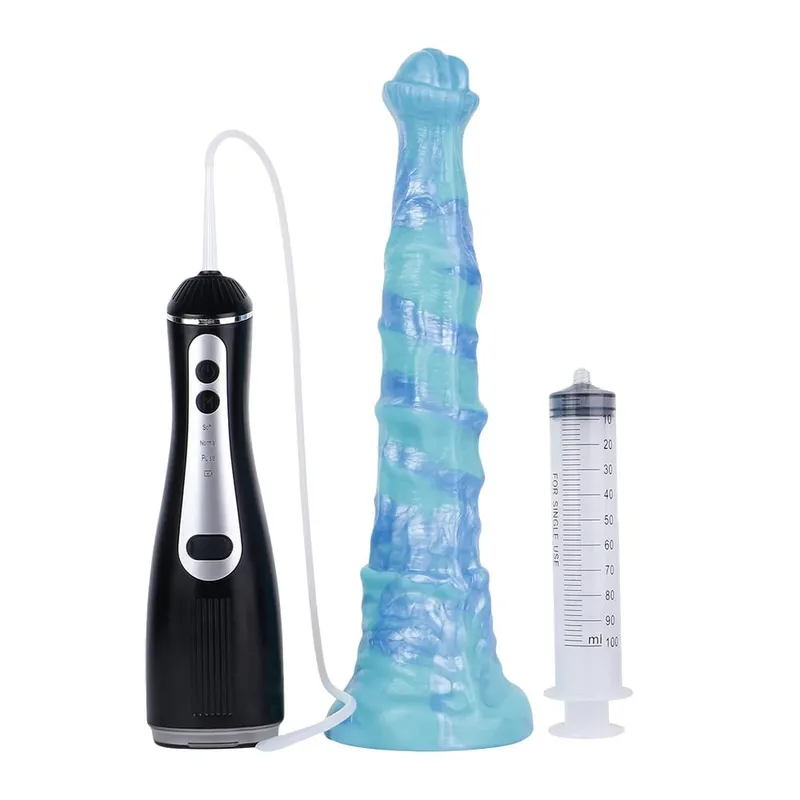 Silicone elétrico esguicho fantasia vibradores com ventosa massageador de próstata ejaculação pênis brinquedos sexuais para mulheres homens