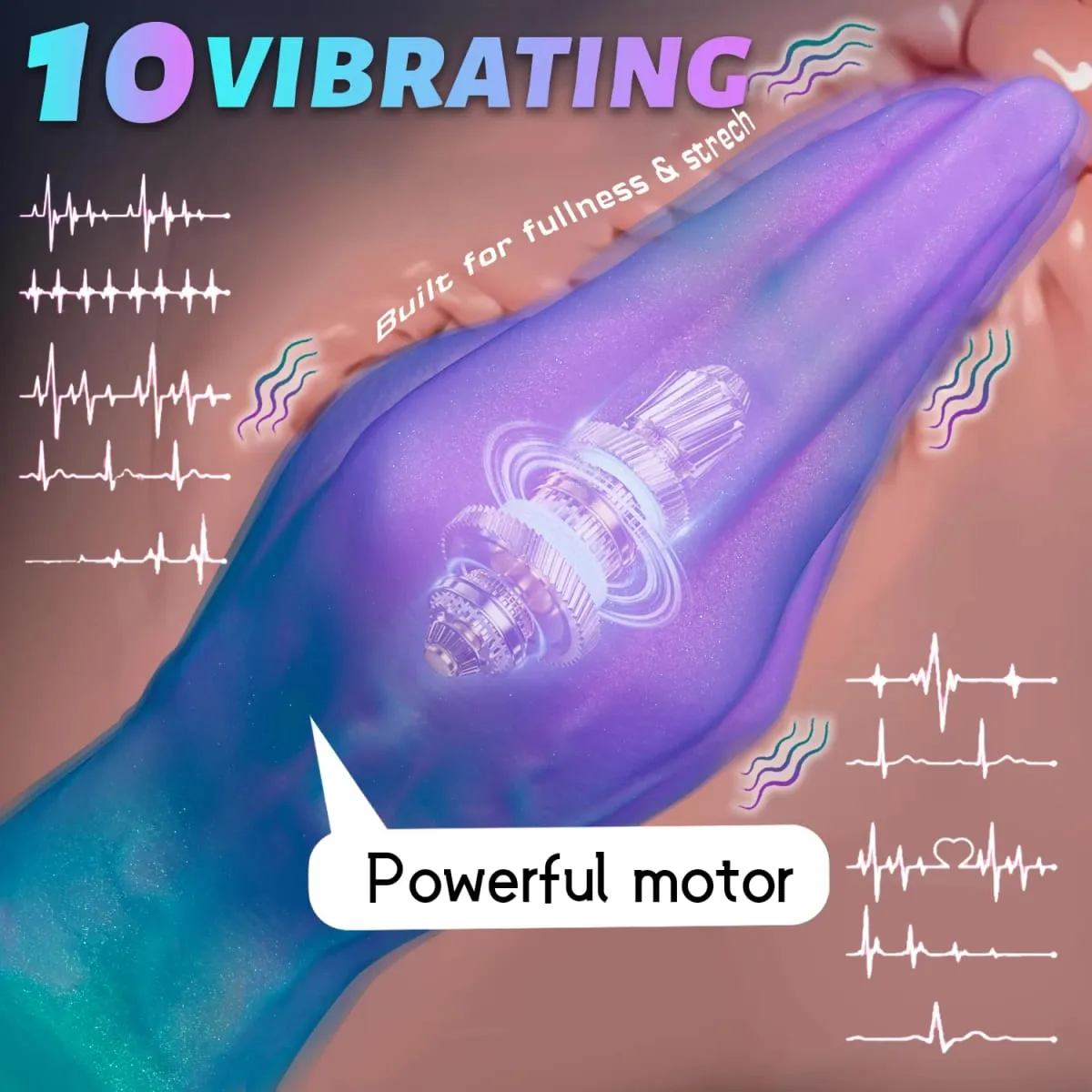 Bærbar Fist ButtPlug Remote Vibrator Dildo Finger Vagina Anal Massage G-Spot-stimulering til voksen masturbator Fisting Sexlegetøj