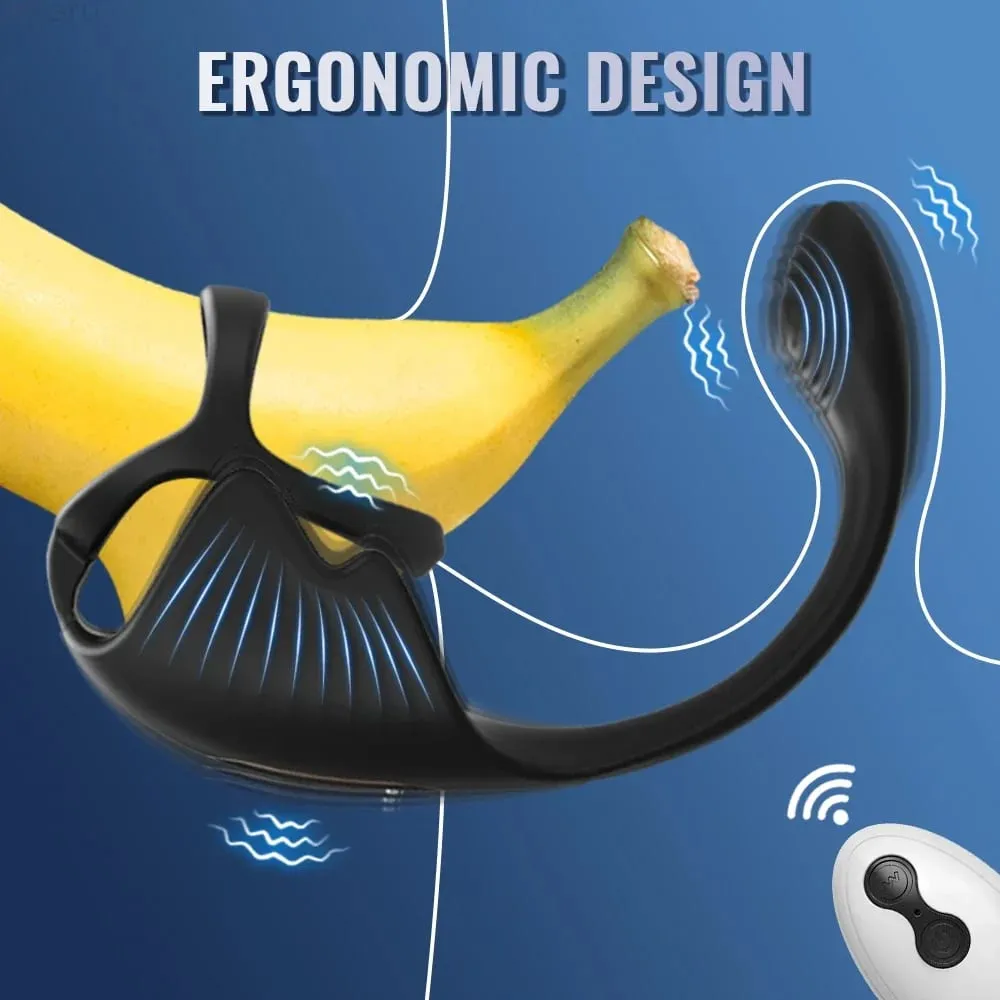 Vibrating Butt Plug Cock Ring for Men Remote Control Anal Vibrator Prostate Massager Gay Anal Plug Adult Goods Sex Toy for Men
