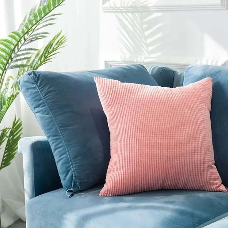 Solid Luxury Square Cushion Cover 30x50/40x40/45x45/50x50cm Soft Decorative Throw Pillow Case for Sofa Car Home