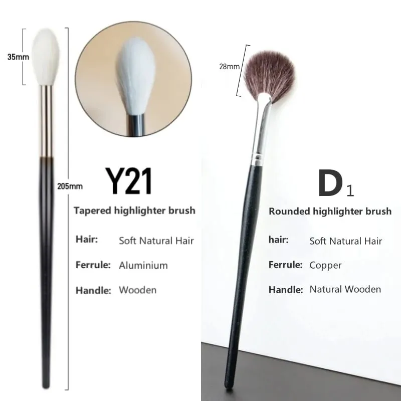 Tapered Highlighter Makeup Brushes Natural Goat Hair High Quality Face Blender Contour Make Up Brush Tools