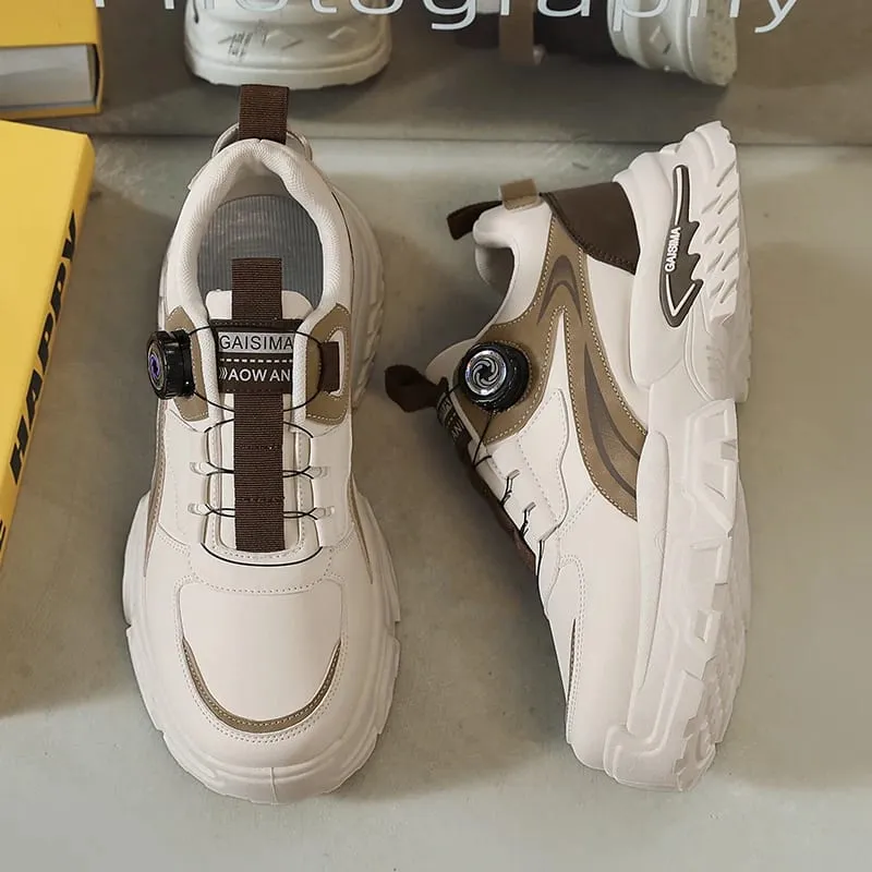 2025 Autumn New Men's Versatile High-Top Trendy Thick-Soled Running Shoes Breathable Casual Trendy Shoes — image 7