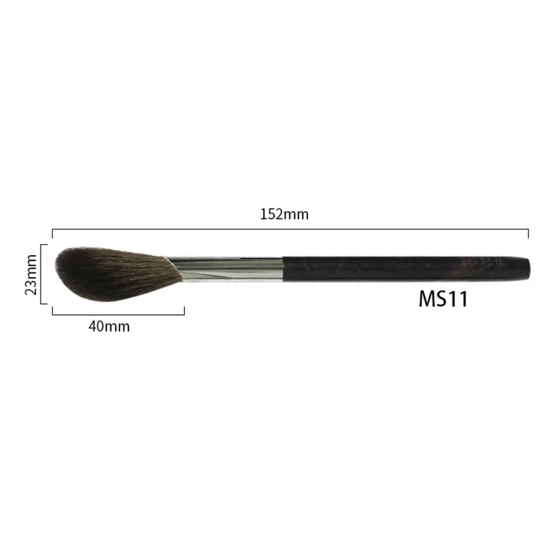 Professional Handmade Make Up Brush 1PC Blush Highlighter Brush Soft Saikoho Goat Hair Ebony Wood Handle Makeup Brushes