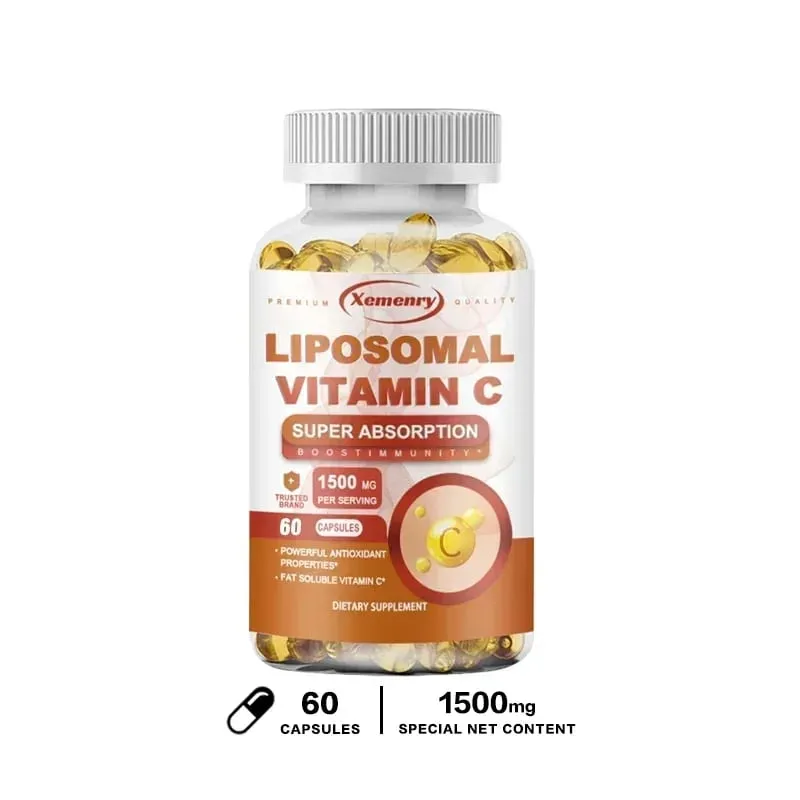 Capsule liposomiali di vitamina C - Potente antiossidante che promuove la produzione di collagene La luminosità della pelle supporta la salute immunitaria del cuore — image 8