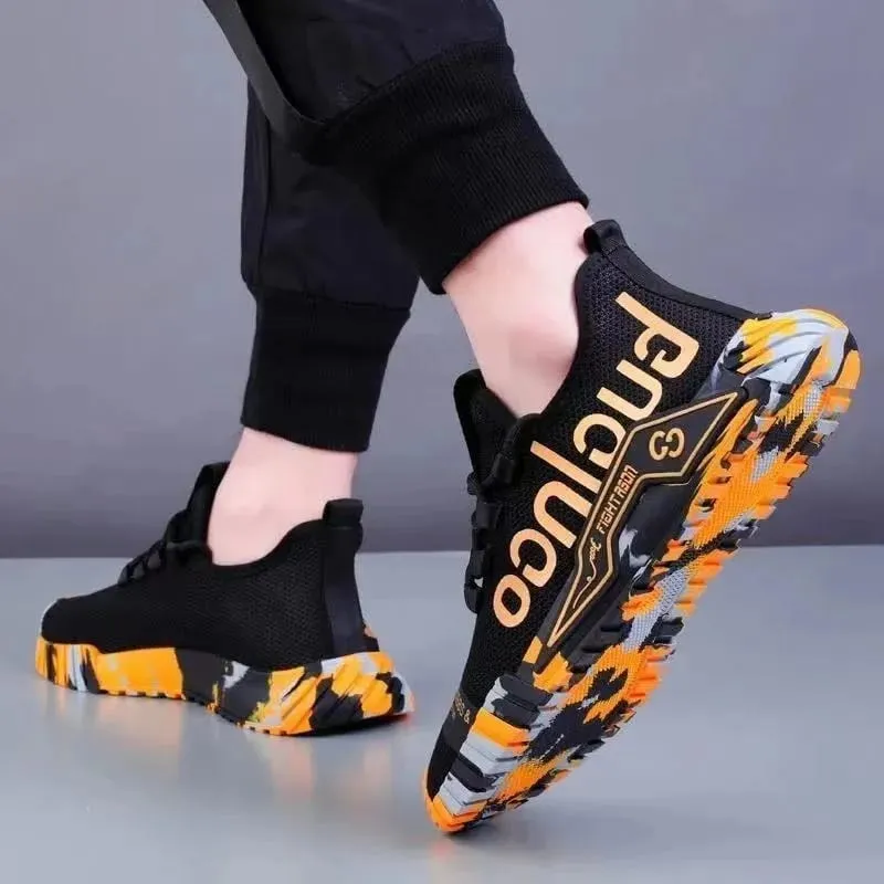 2025 Fall Breathable Thin Flying Woven Mesh Comfortable Casual Shoes Fashionable and Versatile Running Sneakers Men's Shoes