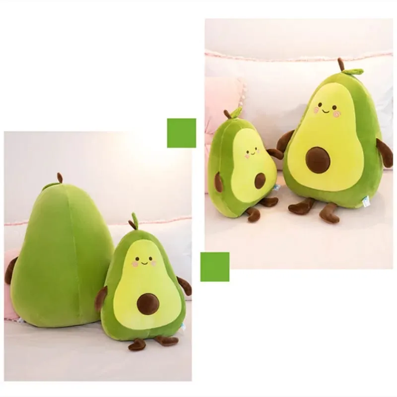 45-55CM Big Lovely Fruit Avocado Plush Pillow Children's Sleeping Pillow Large Doll Stuffed Sofa Holiday Gift Kawaii Creative