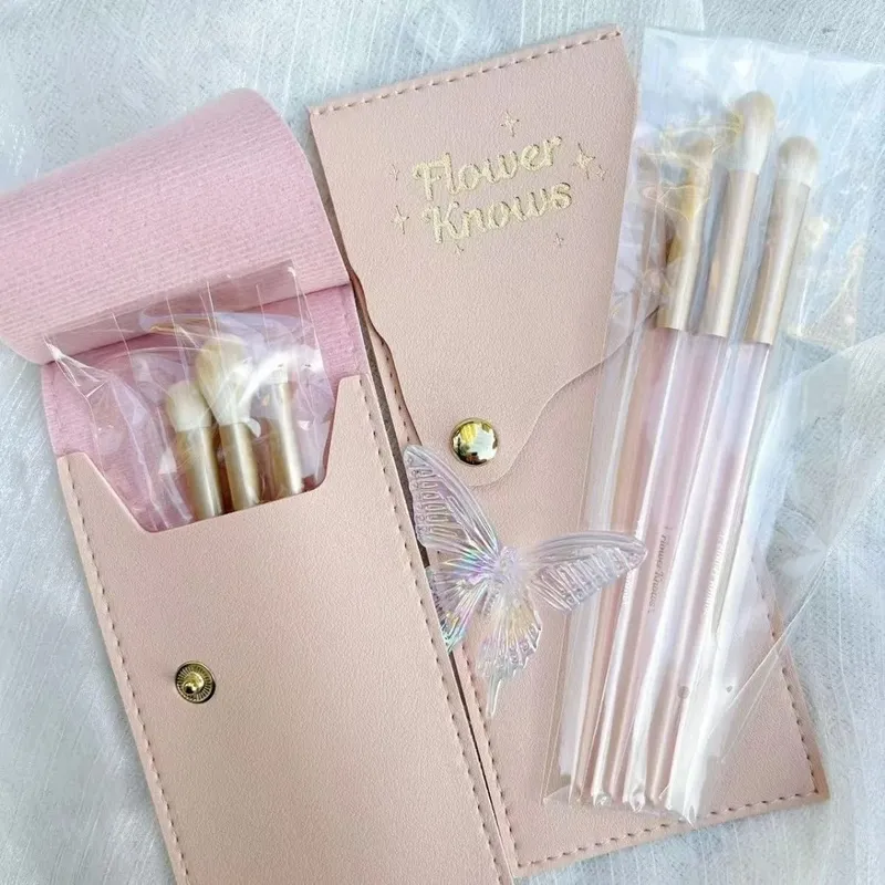 Little Angel Eyeshadow Palette Hand Mirror Brush Set Delicate Matte Glow Shimmer Flowerknows Edens Angel Eyeshadows 3 piece set — image 6