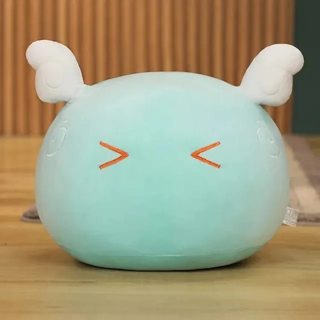 Baru 10Cm Proyek Anime Lucu Genshin Impact Slime Mainan Bantal Mewah Kawaii Kartun Anime Mainan Bantal Hadiah Ulang Tahun Natal untuk Anak-anak