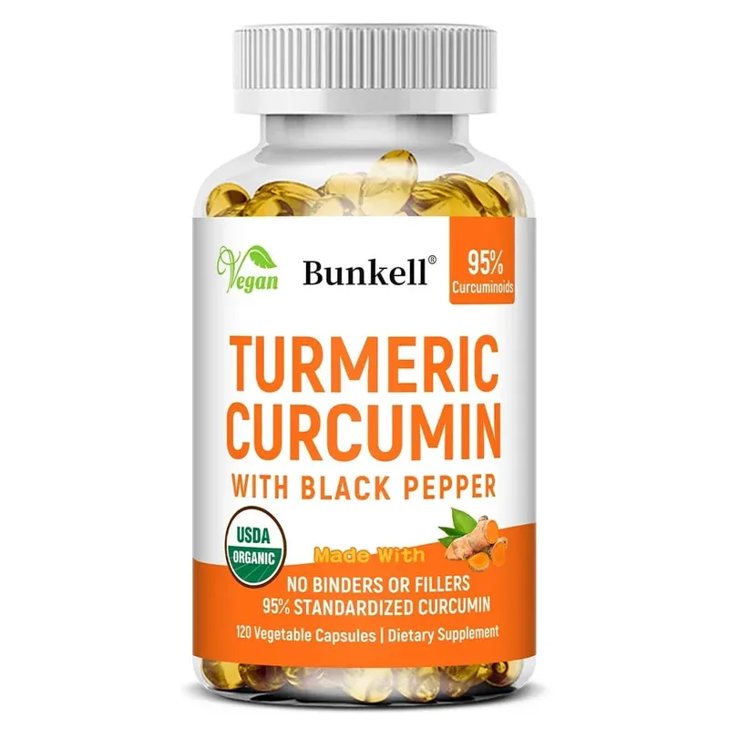 Turmeric Curcumin - with Black Pepper - Helps Improve Joint Comfort and Mobility Antioxidant and Immune Support - 120 Capsules