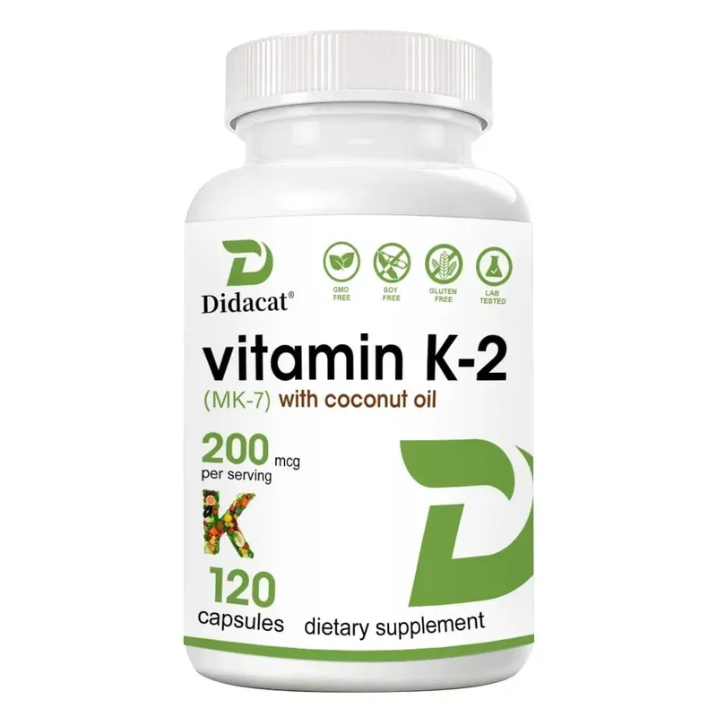 Vitamin K2 (MK-7) 200mcg Softgels Easily Absorbed Vitamin K Supplement - Bone Joint & Immune Support - Non-GMO Certified