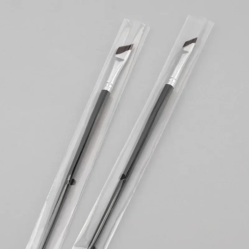 1-16pcs อัพเกรดใบมีดแปรงอายไลเนอร์ Ultra Thin Fine มุมแบน Eyebrow แปรง Brow Place แปรงแต่งหน้าที่แม่นยำรายละเอียดแปรง