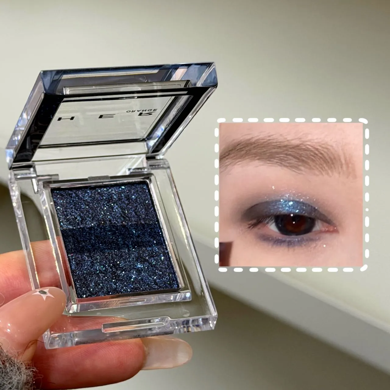 Monochrome Blue Metallic Eyeshadow Diamond Glitter Green Eye Shadow Highlighter Palette Sparkling Pearlescent Purple Eyes Makeup — image 7