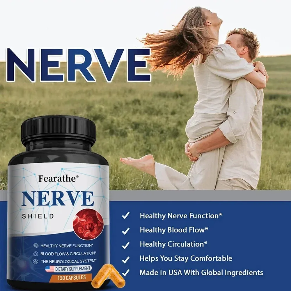 Nerve Support Supplements - Supports Healthy Nerve Function and Neurotransmitters Blood Flow Circulation