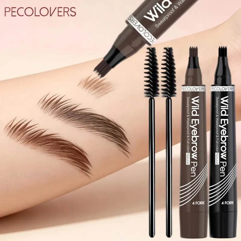 4PCS/Set Eyebrow Makeup Set - Waterproof and Smudge-proof Suitable for Eyebrow Tattooing Creating Well-defined Wild Eyebrows — image 2