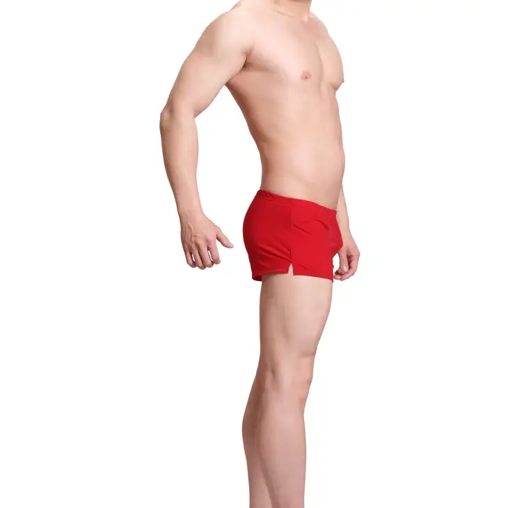 Mens Underwear Ice Silk Boxer Shorts homme Solid Mid-rised U Convex Pouch Underpants Cueca Men's Arrow Pants Plus Size M-XXL