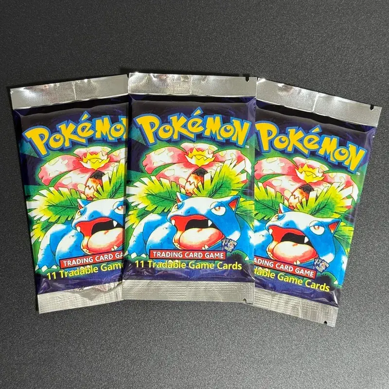 1ST Edition Basisset 1999 Booster Pack TCG Basisset Onbeperkt spelkaarten Pokemon Charizard Blastoise Venusaur PTCG Collectible