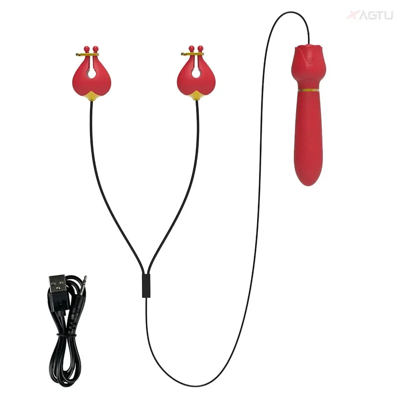 Sex Toys Nipple Vibrator Clamps Vibrating Breast Clips Nipple Stimulator Penetration Vagina Egg Sex Toys for Women Couples
