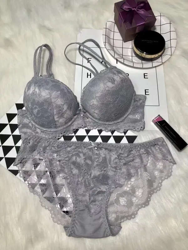 Women Lace Bras Set Low Waist Panties Underwire Top Big Size Bra Sexy Lingerie Set Female Comfortable Girls Underwear Sets Top — image 6