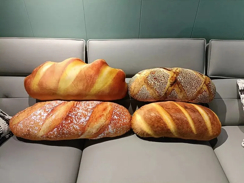 Simulasi Bantal Raksasa Kawaii Roti Besar Boneka Bantal Mewah Mainan Bantal Makanan Lucu Lembut untuk Anak-anak Hadiah Ulang Tahun Natal Anak-anak