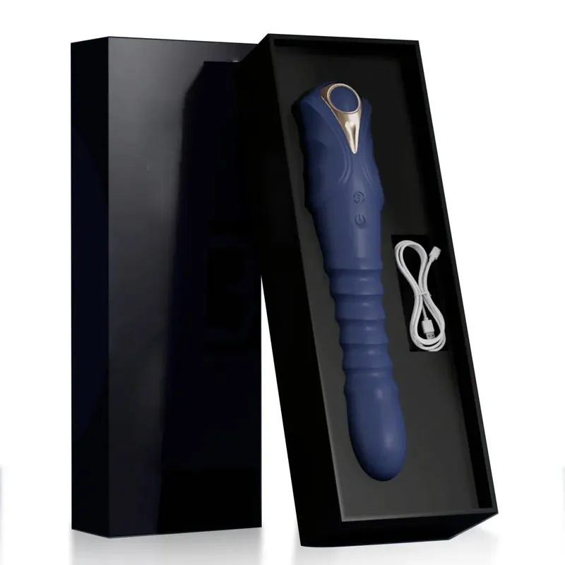 Thrusting Vibrator G Spot Vibrator Anal Dildo with 10 Vibrating 3 Thrusting Liquid Silicone Vaginal Massage Clitoris Stimulator