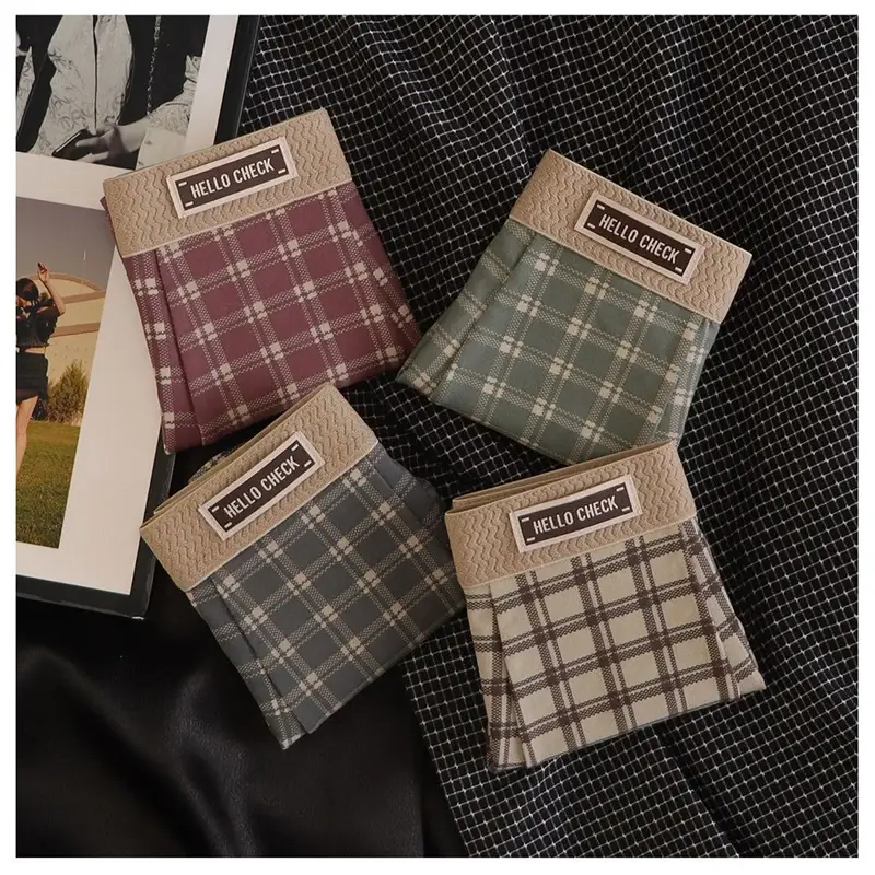 Quần Short Boxer Retro In Họa Tiết Ca Rô 4 Món, Đồ Lót Mềm Mại, Thoải Mái, Thoáng Khí, Quần Lót Boxer Không Đường May Cho Nam — image 4