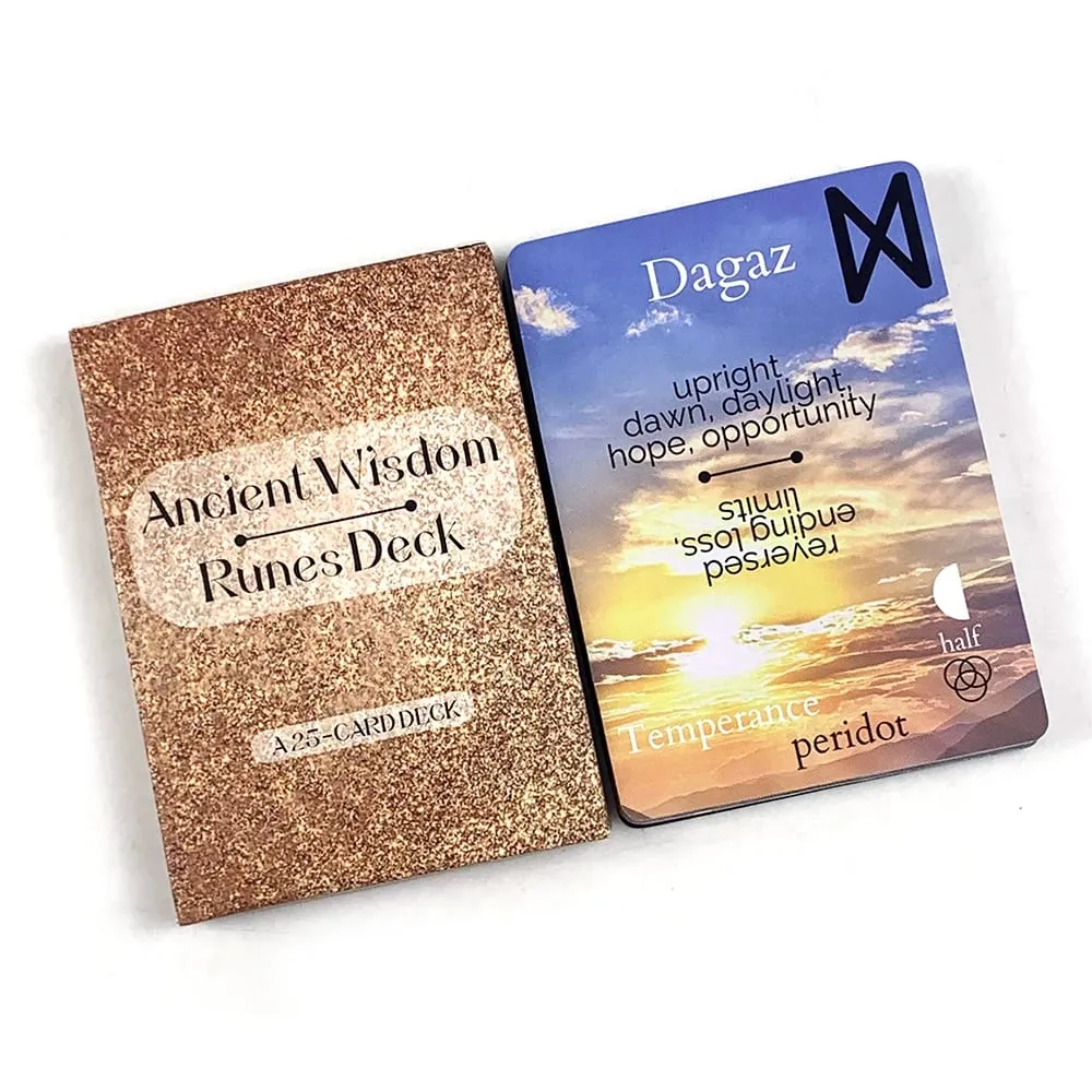 New Ancient Wisdom Runes Deck A 25 Precious Oracle Cards For Inspire Your Life and Destiny Game Cards Meditation & Party Games