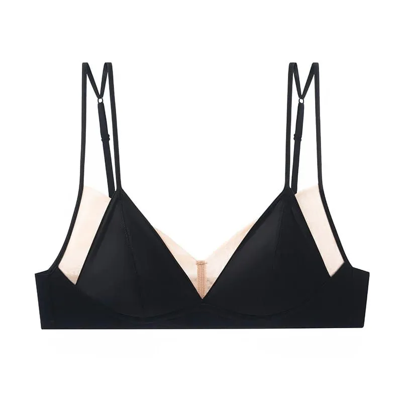 Popular Leopard Pattern Bralette Set Wire Free Soft Padded Small Breast Lift French Minimalist Women Everyday Lingerie 32A-38BC — image 8