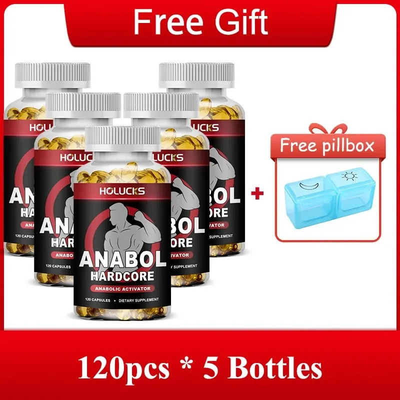 Premium Anabol Muscle Capsules Support Muscle Function Stamina Strength & Steady Body Condition for Regular Athletes