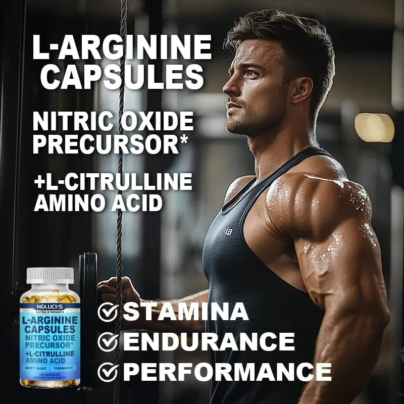 Nitric Oxide Precursor Capsules with L-Arginine & Turmeric Support Heart Wellness Reduce Fatigue & Build Lean Muscle — image 7
