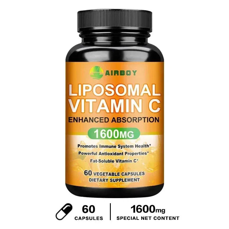 Liposomal Vitamin C 1600mg - Promotes Collagen Production Immune Support Powerful Antioxidant