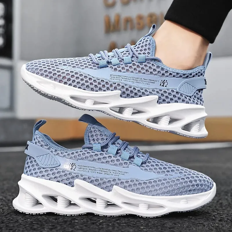 2025 New Summer Sneakers Men Mesh Breathable Running Tennis Shoes Outdoor Sports Tenis Masculino White Casual Walking Shoes size