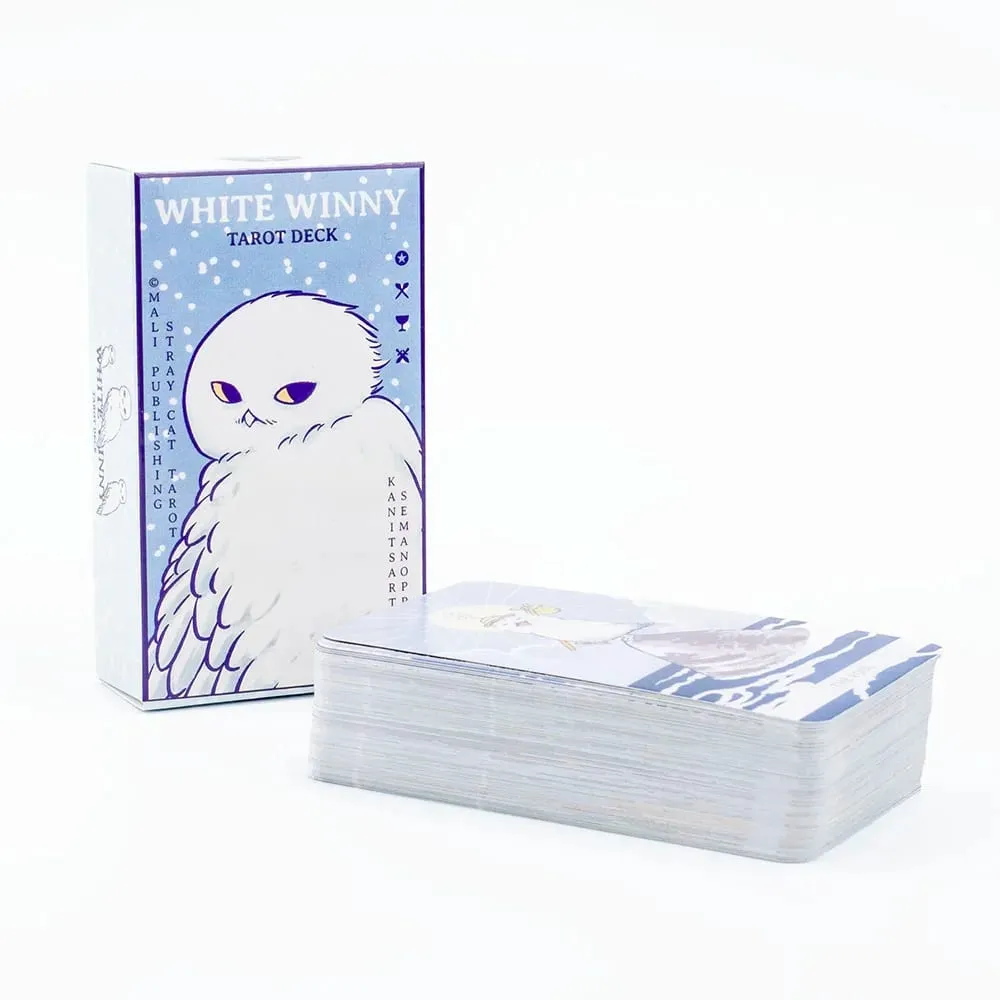 White Winny Tarot Fortune Telling Divination 80 Cards Deck & PDF Guidebook for Intuitive Readings & Self Discovery Board Game
