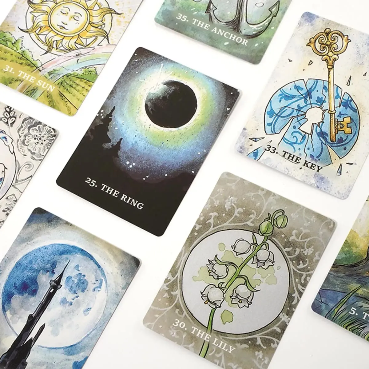 9*6cm The Paper Oracle Lenormand Deck 36 Pcs Cards