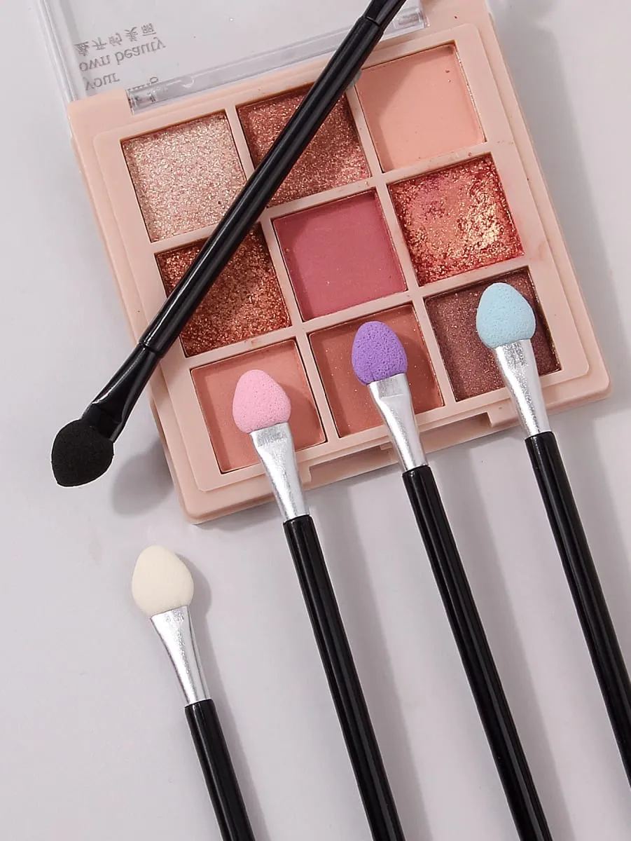 50 sztuk dwustronne pędzle do cieni do powiek moda przydatne długa rączka gąbka w sztyfcie aplikatory wargi pędzel do brwi uroda narzędzie do makijażu