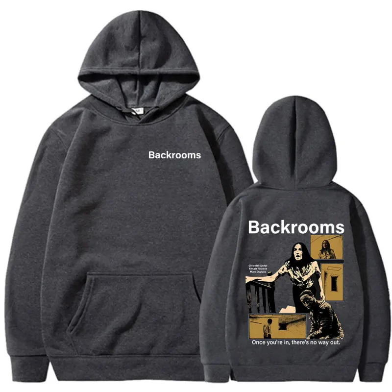 Horror Movie Backrooms Clark Mary Klein Hoodies Men's Women Clothing Casual Oversized Long Sleeves Hooded Sweatshirts Streetwear
