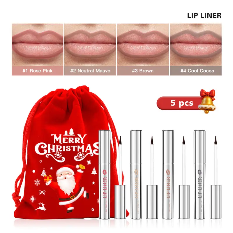 Peel Off Lip Stain Tattoo Lip Liner Pencil Lang dragen Mat Waterdicht Smudge Proof Transfer Proof Lip Cosmetisch Kerstcadeau — image 2
