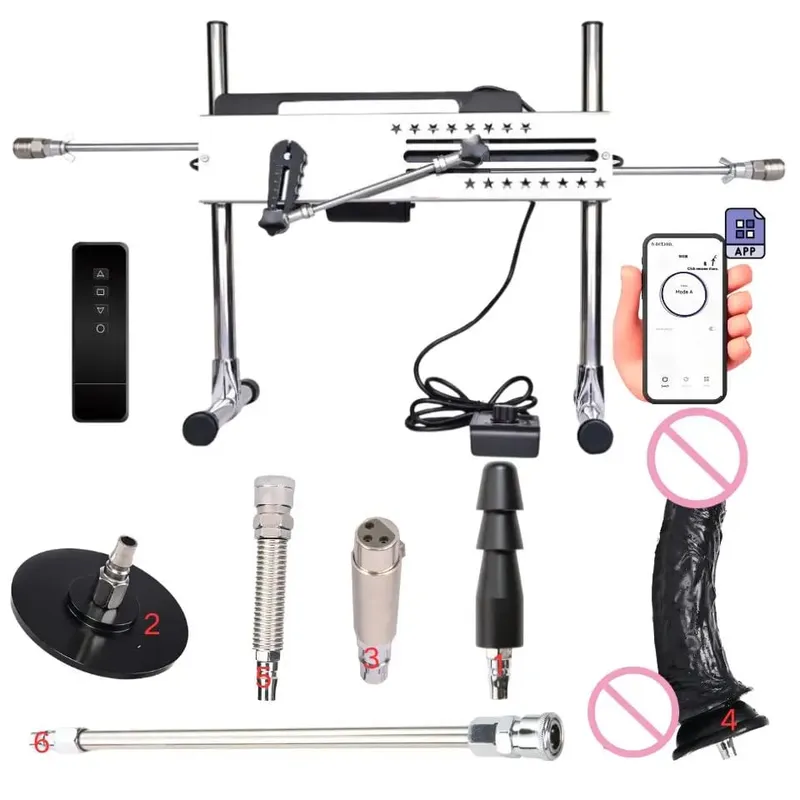 Rough Beast APP Control Makapangyarihang Sex Machine para sa Babae at Lalaki Masturbesyon Love Machine na may Dildo Toy Shop Penetration Sextoys