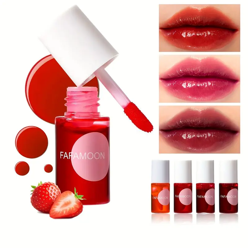 Fruity Lip Tint Water Gloss Tint Moisturizing Waterproof Liquid Lipstick Non-Stick High Pigment Long-Lasting Vibrant Colors — image 2