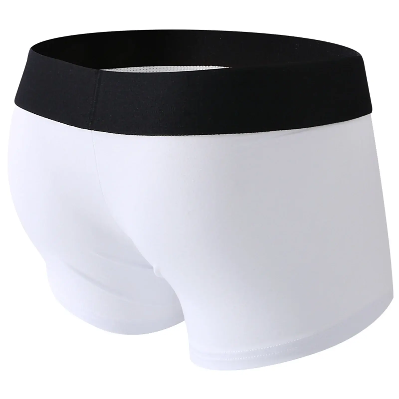 Herren-Boxershorts mit Vorderloch-Beutel, Unterwäsche, Silikon-Cockring, sexy Boxershorts, breiter Bund, Baumwollunterhose, aushöhlen, Dessous