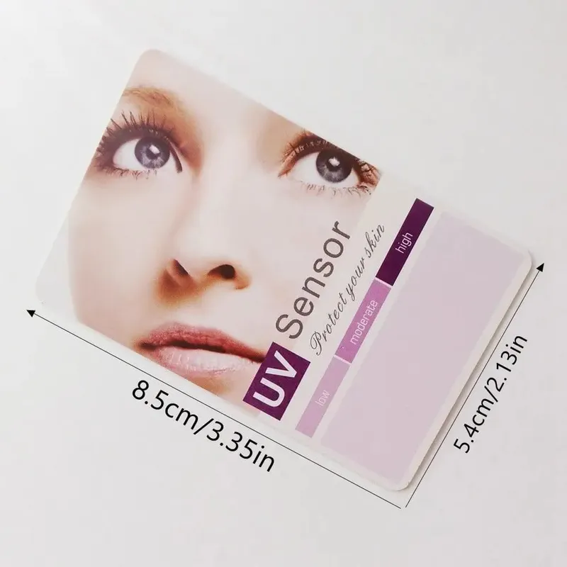 Easy to Use UV Test Card Portable Measurement Analysis Tools UVB Test Card Reusable Easy to Read UV Sensor Card