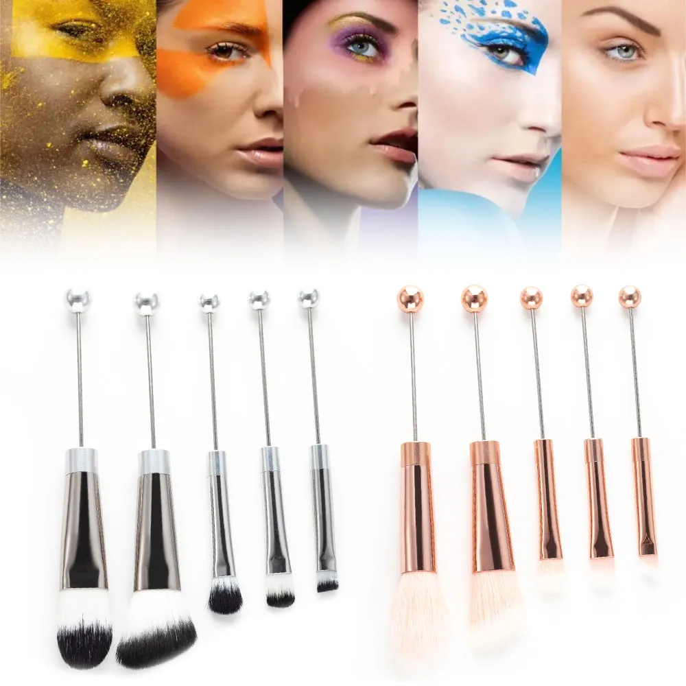 Diy Beadable Makeup Brushes 5Pcs Makeup Brush Contour Brush Beauty Gifts