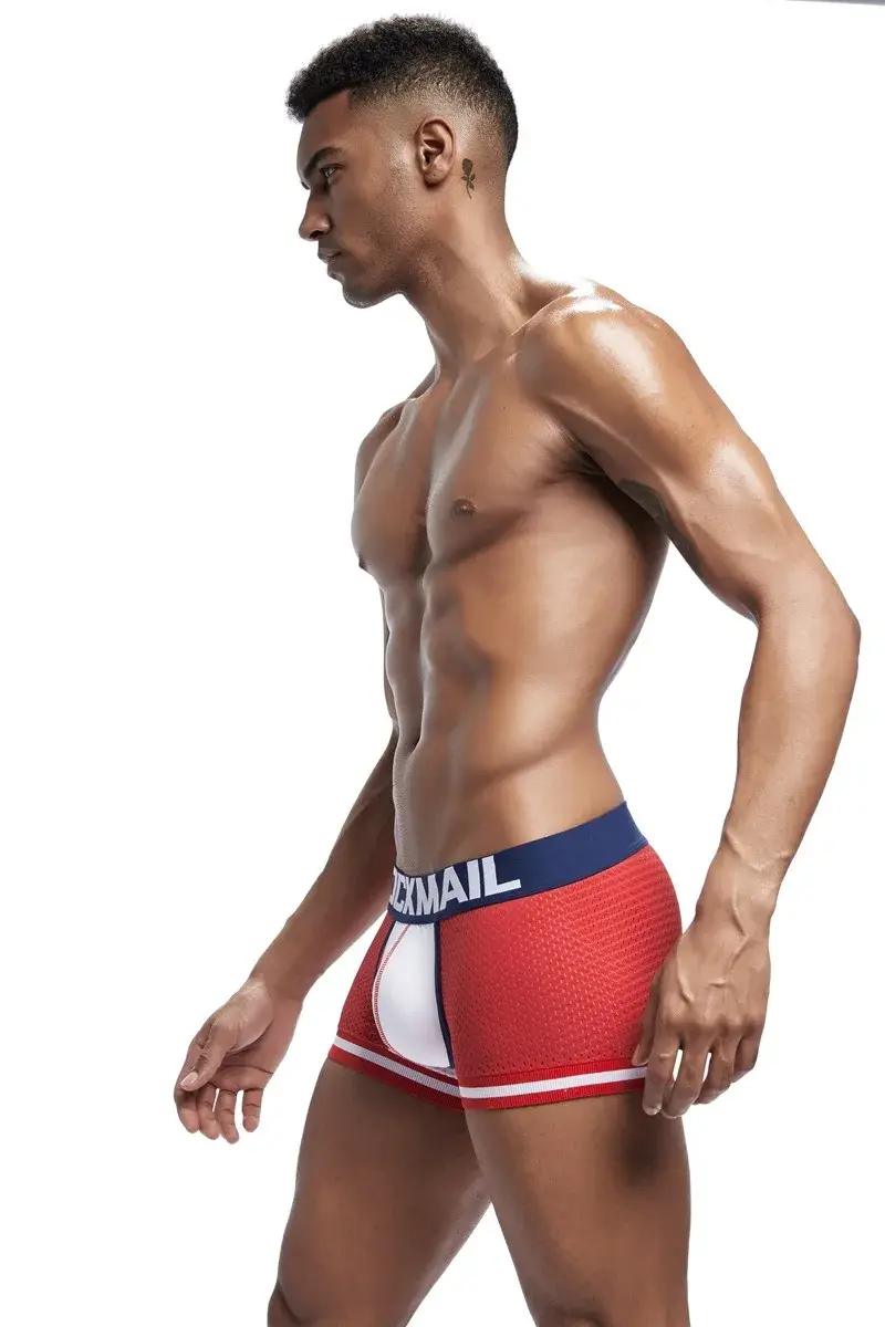 Jockmail Heren Boxer Mesh Ondergoed Ademend Comfortabel Zacht Comfortabel Sportshort Volwassen Man Slipje Kleding Lingerie