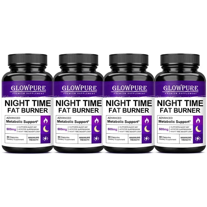 Slimming Capsule Night Time Fat Burner for Weight Loss Boost Metabolism Suppress Appetite Diet，Healthy Weight Management