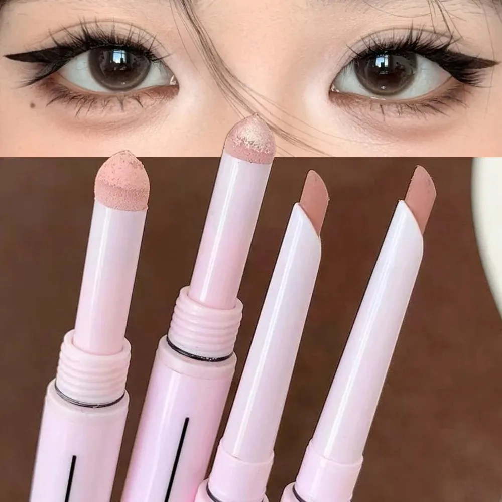 Dual End Glitter Matte Aegyosal Pen Brightening Highlight & Shadow Stick Eye Makeup Lying Silkworm Eyeliner Gel Pencil 애교살 펜