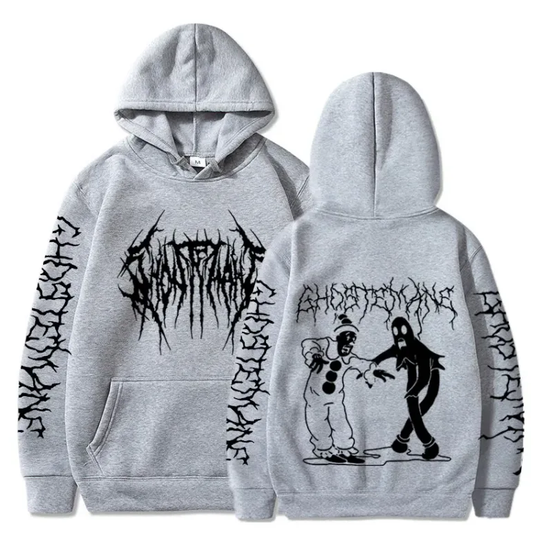 Ghostemane dubbelzijdig print hoodie herenmode hiphop metal rock hoodies gothic oversized sweatshirt trainingspak streetwear