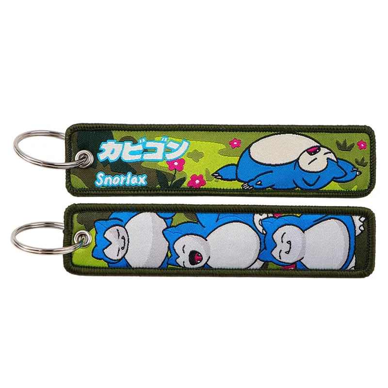 HOT Sale Pokémon Anime Monsters Keychain for Cars Backpack Key Holders Embroidery Keyrings Key Tag Jet Tag Accessories Gif 1pcts