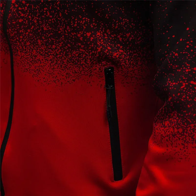 2025 อินเทรนด์ซิปHoodiesฤดูใบไม้ผลิและฤดูใบไม้ร่วงชายใหม่GradientสีHooded Coat VOLCOMพิมพ์Streetwearแจ็คเก็ต