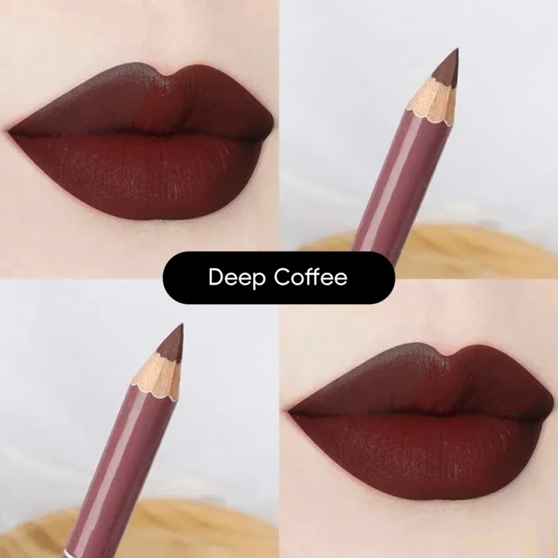 Waterproof Lip Liner Matte Nuede Red Long Lasting Makeup Pens Non-stick Cup Lipstick Women Party Makeup Lip Cosmetics
