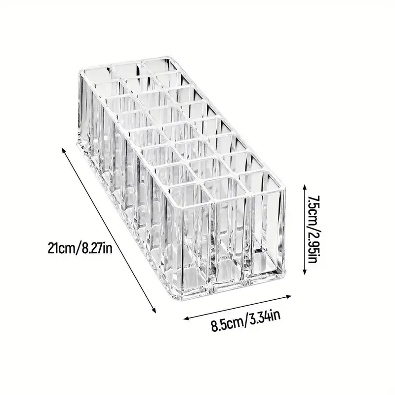 24 Slots Makeup Brush Organizer Acrylic Lipstick Organizer Cosmetic Storage Makeup Lipgloss Display Box Makeup Brushes Storage — image 2